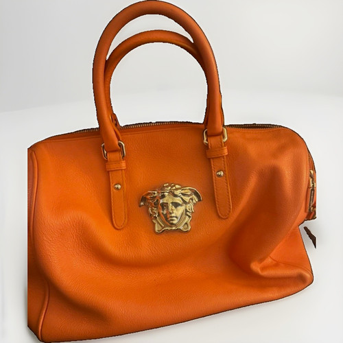 Versace orange pebbled - versace,
